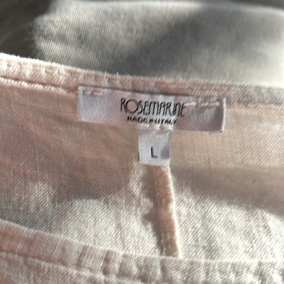 Rosemarine Lagenlook Natural Taupe 100% Linen Sheath Dress Women's Large - Picture 9 of 14